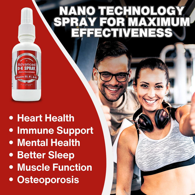 Advanced Vitamin D3 & K2 Spray™ - Nano Technology Spray for Maximum Effictiveness